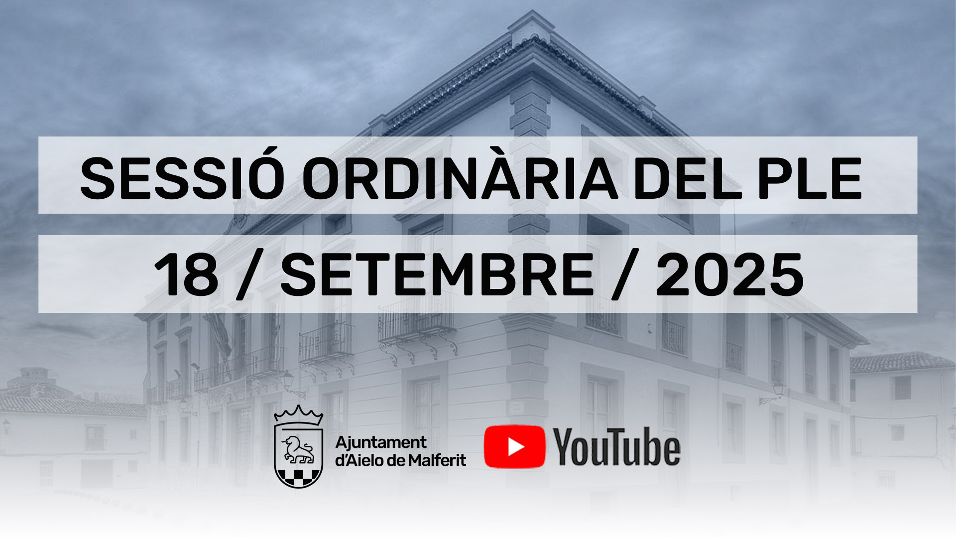 Vídeo del Ple Ordinari del 18 de setembre de 2025