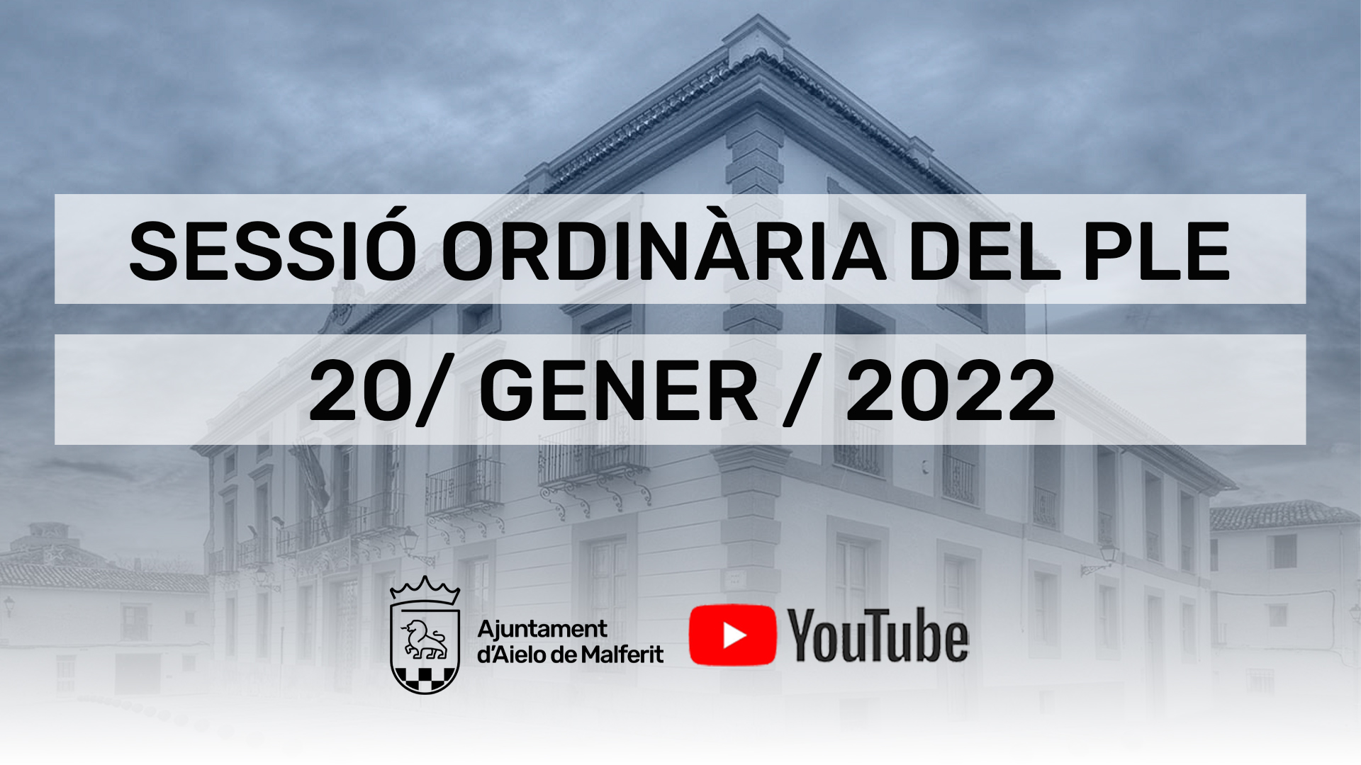 Video del Ple Ordinari del Dijous 20 de gener del 2022