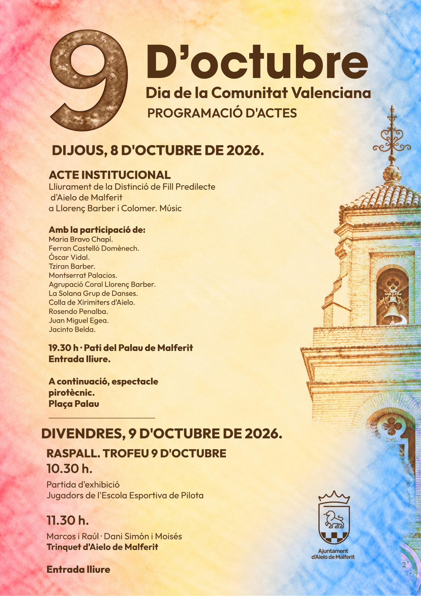 PROGRAMA D’ACTES DIA DE LA COMUNITAT VALENCIA 