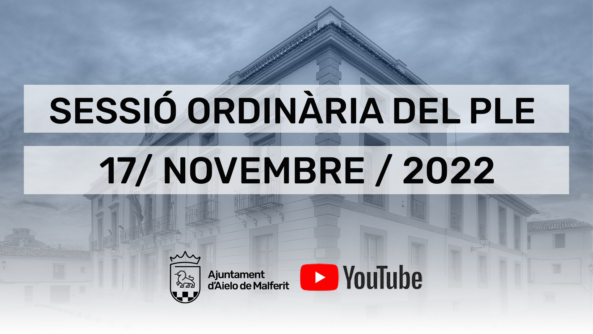 Video del Ple Ordinari del 17 de novembre de 2022