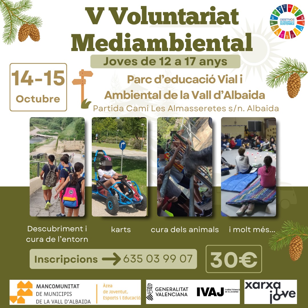 V Voluntariat Mediambiental al parc d'educació vial i mediambiental de la Vall d'Albaida