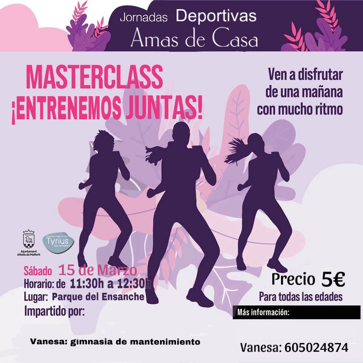 Jornades Esportives  MASTERCLASS ¡Entrenemos Juntas!