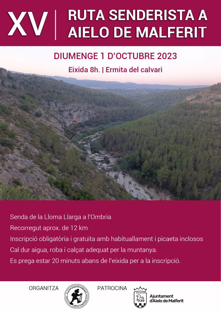 XV RUTA SENDERISTA A AIELO DE MALFERIT 