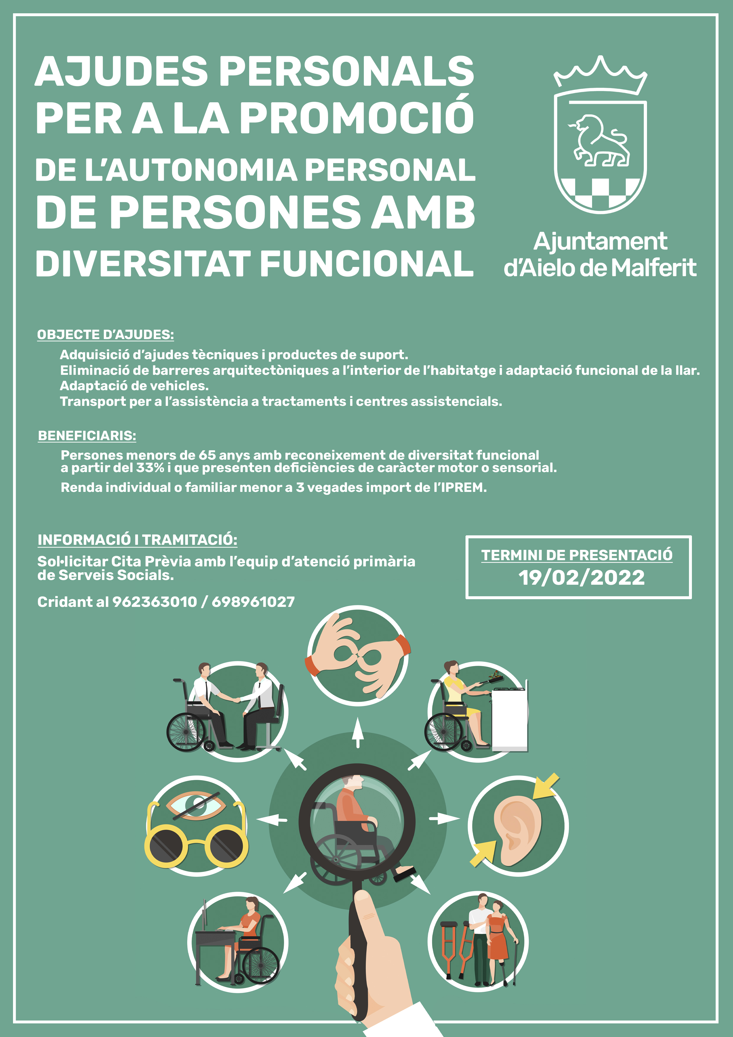 Ajudes personals per a la promoció de l'autonomia personal de persones amb diversitat funcional